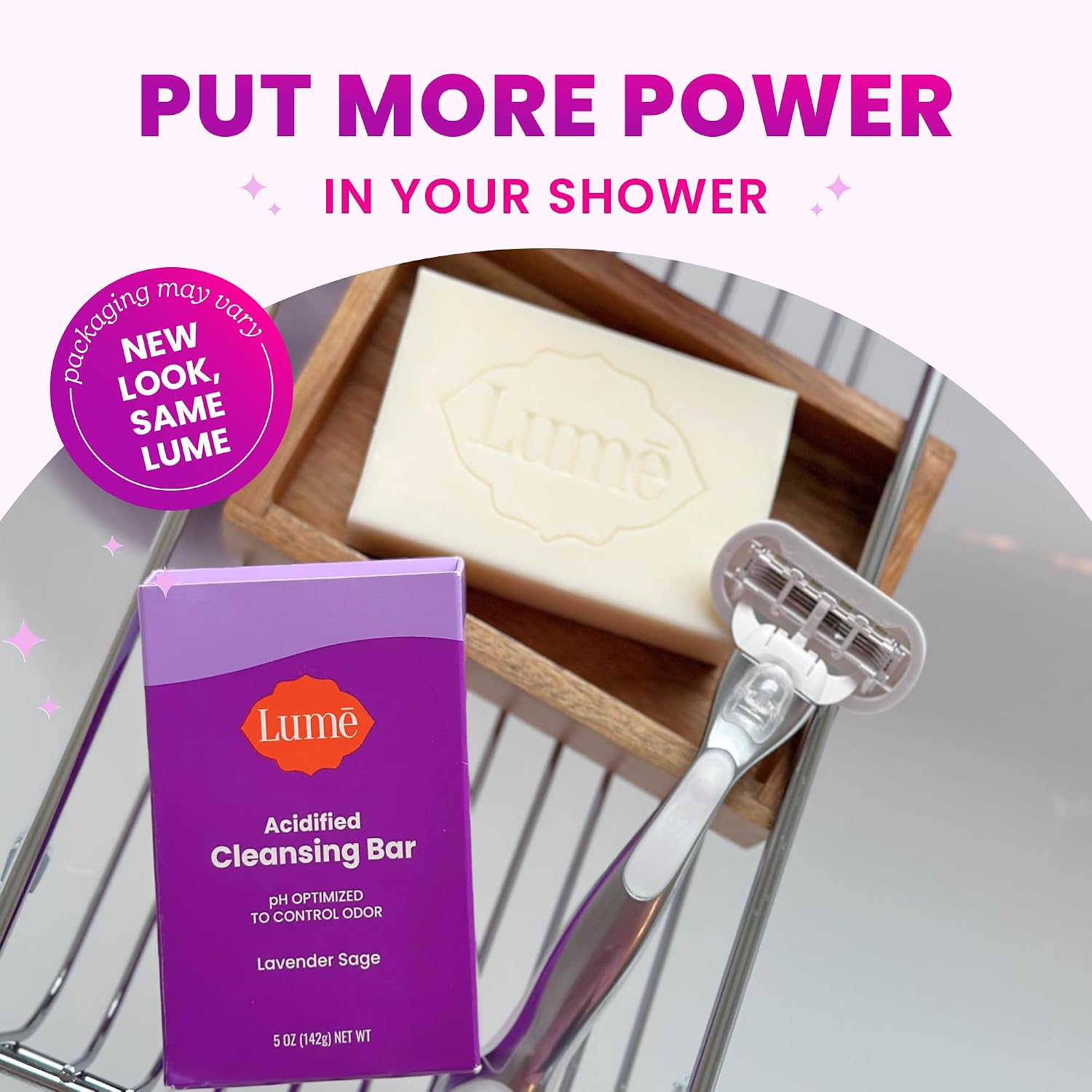 Lume Acidified Body Cleansing Bar - 24 Hour Odor Control - Removes Odor Better than Soap