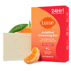 Lume Acidified Body Cleansing Bar - 24 Hour Odor Control - Removes Odor Better Than Soap - Moisturizing - No SLS or Parabens - OB/GYN Developed - 8.5 Ounce. 3 Pack (Tangerine. Lavender. & Unscented)