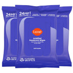Lume Acidified Deodorant Wipes - 24 Hour Odor Control - Whole Body Deodorant Wipes - Aluminum Free. Baking Soda Free. Skin Loving - Flushable - 15 Count - 3 Pack (Soft Powder)
