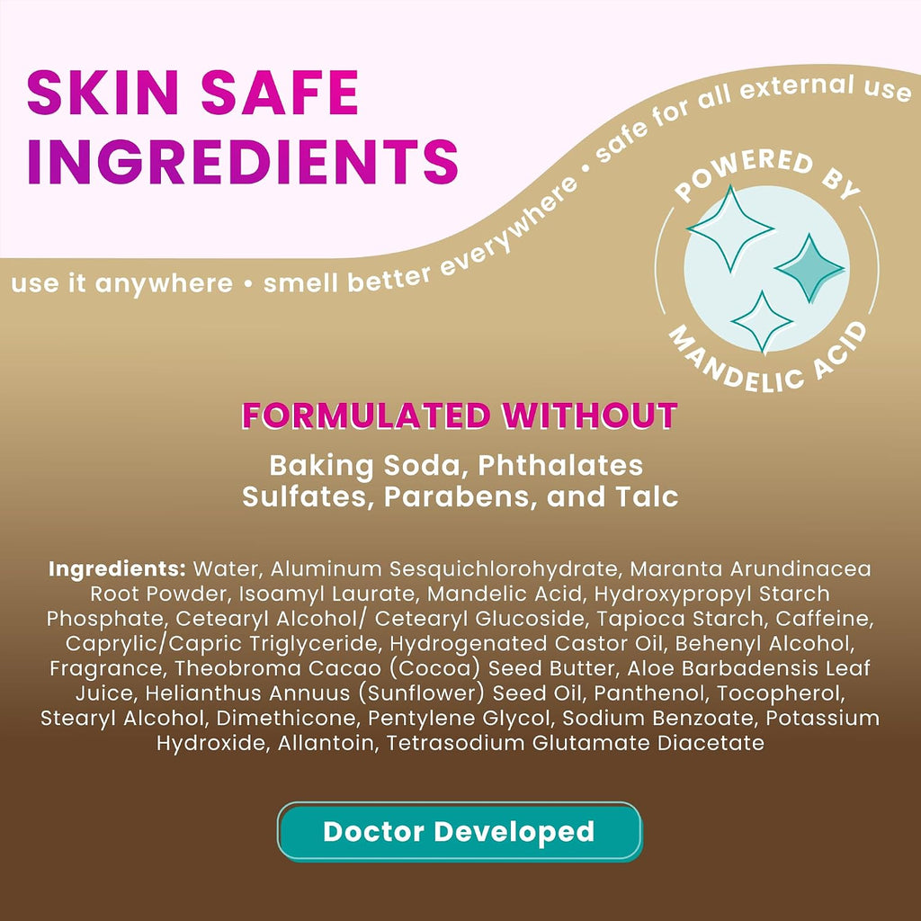 Lume Whole Body Deodorant - Invisible Cream Tube - 72 Hour Odor Control - Doctor Developed - Aluminum Free. Baking Soda Free and Skin Loving - 3.0 Ounce (Pack of 2) (Vanilla Bliss)
