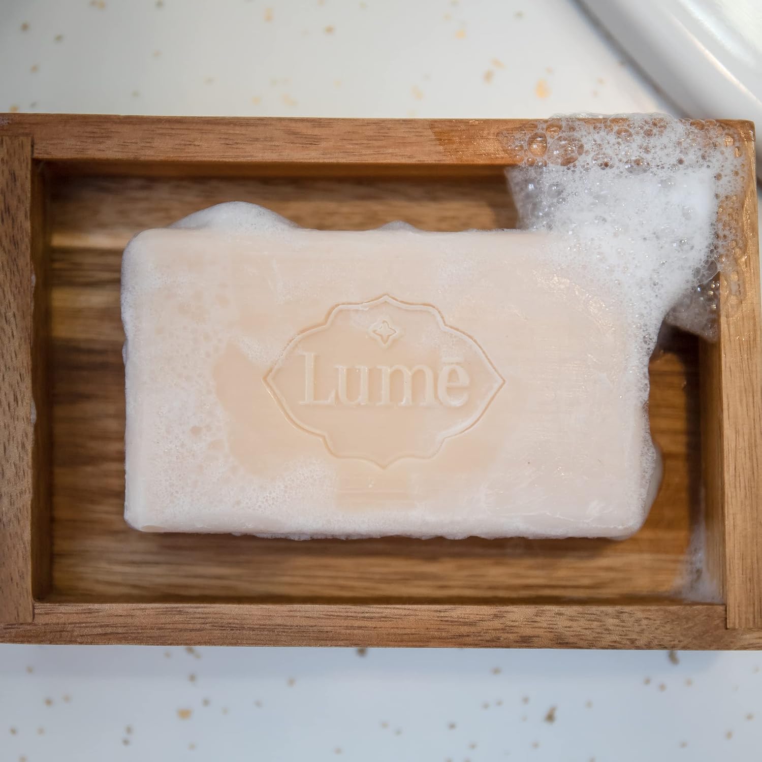 Lume Triple Milled Bar Soap - Rich Moisture & Gentle Cleansing - Paraben Free. Phthalate Free. Skin Safe - 5 ounce (Pack of 4) (Unscented)
